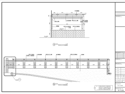 小区车行出入口 车库出入口廊架 施工图