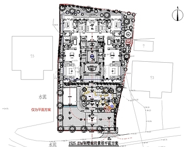 新中式庭院 花园庭院 私家庭院 别墅庭院 新中式庭院 施工图