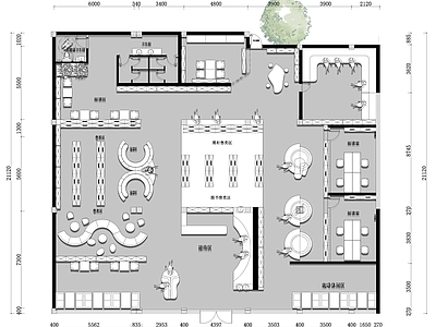 现代图书馆 读书文创店 施工图