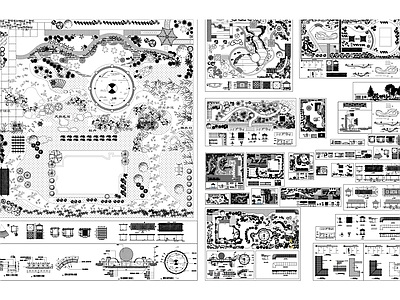 现代庭院 80套景观庭院 80套屋顶花园 80套庭院平面 施工图