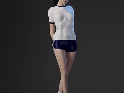 女人 现代校服女孩 女人 模特