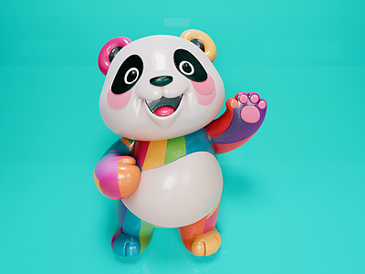 现代雕塑 熊猫ip雕塑 可爱白色熊猫 网红景观小品 美陈动物小品 商业外摆雕塑