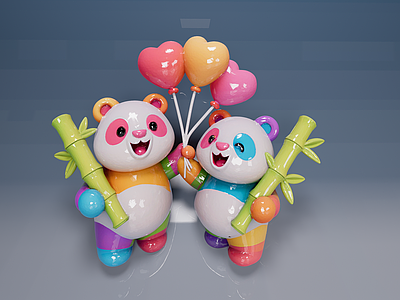 现代雕塑 美陈动物小品 熊猫ip雕塑 可爱白色熊猫 网红景观小品 商业外摆雕塑