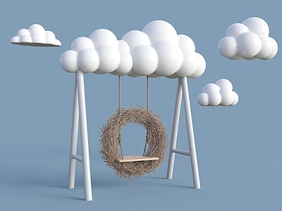 现代秋千椅 现代秋千 鸟巢秋千 现代美陈秋千 网红打卡点秋千 云朵秋千