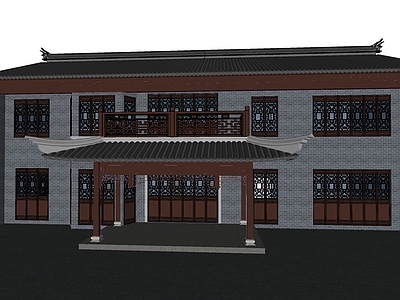 中式新中式古建筑 仿古建筑
