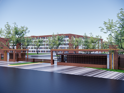 现代入口大门 学校入口大门 厂区入口大门 次入口 工业园区入口大门