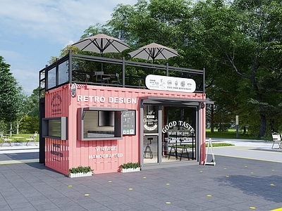 集装箱 集装箱 商业 咖啡屋 奶茶吧
