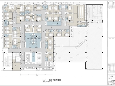 现代足浴店 足浴店平面图 平面布置图 足浴会所 spa 休闲会所 施工图