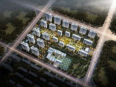 现代鸟瞰规划 住宅鸟瞰