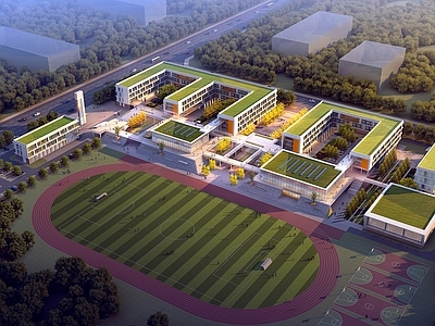 现代学校建筑 九年一贯制