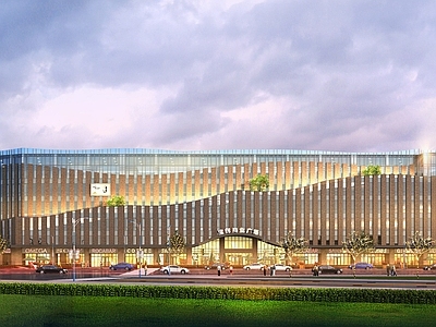 现代商场建筑 现代商场 商业多层