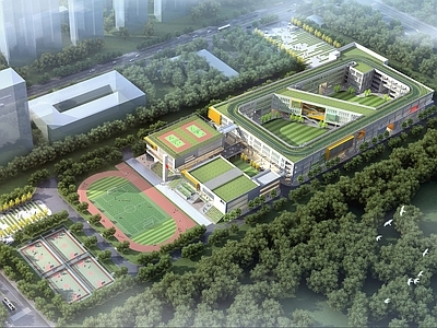 现代极简初中 小学 现代简约 校园综合体 方案