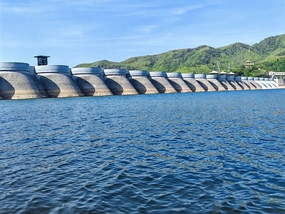现代道路 水库 大坝 发电站 佛子岭