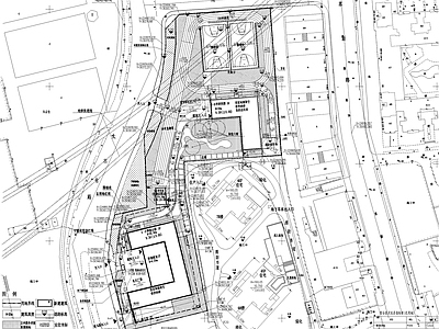 现代学校建筑 小学总平面图 施工图