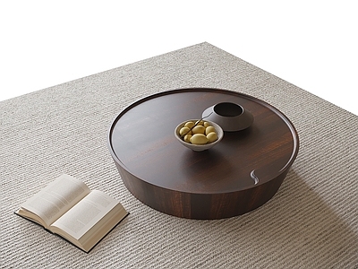 现代茶几 圆茶几 地毯