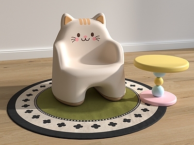 现代儿童椅 卡通猫座椅 儿童座椅 儿童沙发