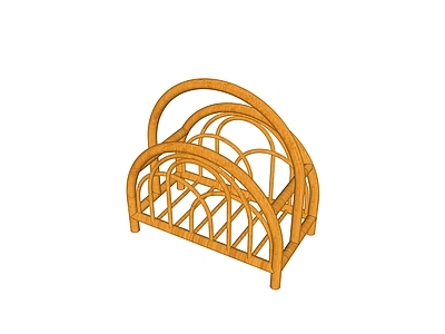 现代新中式花几 藤条家具