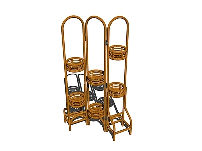 现代花几 藤条家具