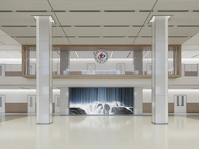 现代其他学校空间 学校办公区大堂