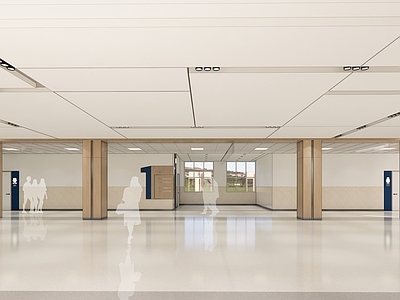现代新中式其他学校空间 化学楼大厅 历史楼