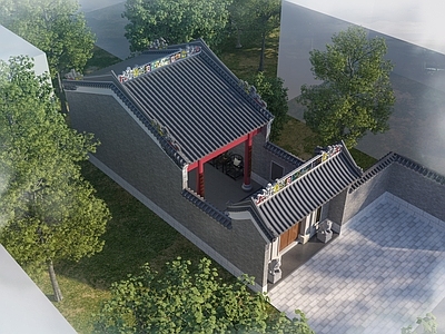 中式新中式古建 祠堂 古建筑