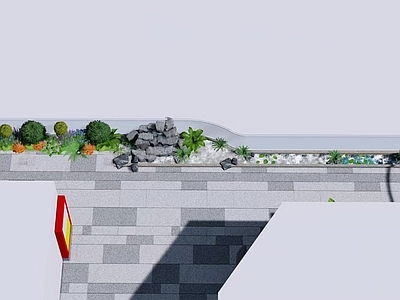 现代简约屋顶花园 四代住宅露台花园 露台小景