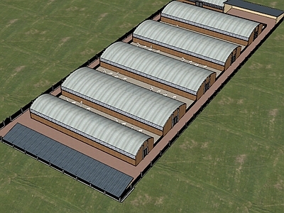 现代其他农业建筑 羊圈 羊舍 牲畜圈