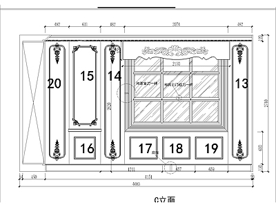 法式卧室 卧室立面图 卧室平面图 法式贴金卧室设计 施工图