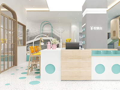 现代便利店 婴儿生活馆货柜 展示柜子店面 装修设计效果图库 母婴 施工图