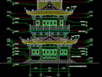 其他古建筑 阁楼 施工图