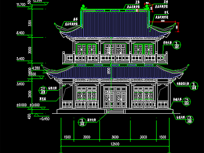 其他古建筑 阁楼 施工图