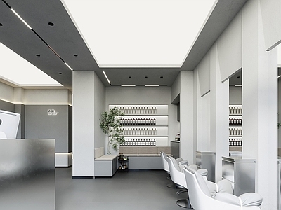 现代其他商业空间 理发店 美发