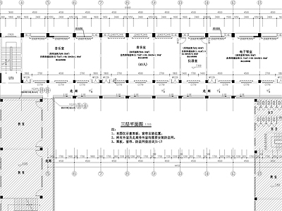 现代学校建筑 小学建筑平面图 施工图