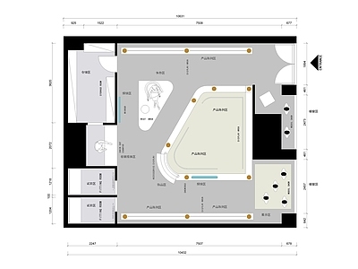 现代中古服装店 服装店平面布置图 橱窗门头模特 展厅档口批发零售 婚纱美容美发美甲 鞋包帽子饰品店 施工图