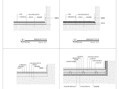 地面综合节点 地面节点大样图 施工图