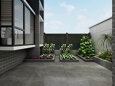 现代简约阳台 生活阳台 现代花园露台菜园