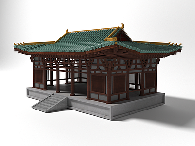 中式古建 古建小亭子