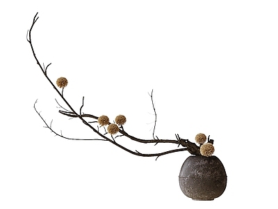 现代花瓶 陶瓷花瓶 插花花艺 植物摆件