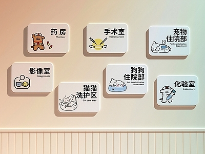 现代宠物店 宠物店门招牌 宠物店装饰画 宠物店挂件