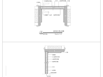 综合门节点 门节点大样图 施工图