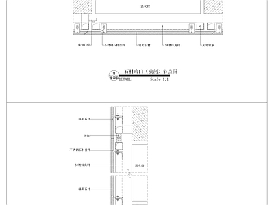 综合门节点 门节点大样图 施工图