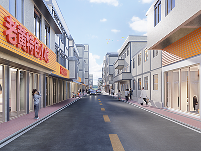 现代新中式其他商业建筑 商业建筑外立面改 外立面改造 商铺外立面提升 街道建筑改造提升