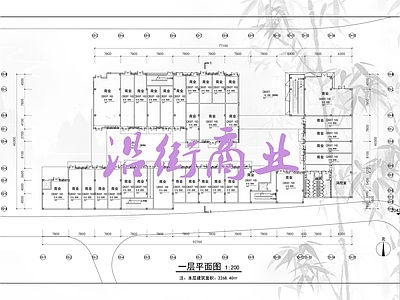 现代新中式商业街 新中式商业 多层沿街商业 平面立面剖面 施工图