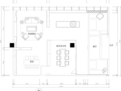 现代工作室 工作室设计平面图 设计工作室平面图 个人工作室平面图 施工图