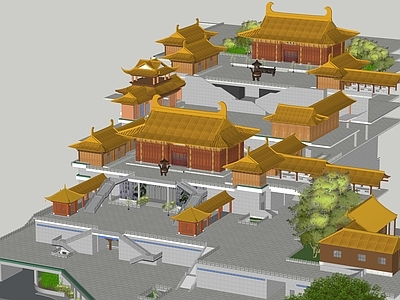 中式禅意古建筑 寺庙 古建 规划 深圳