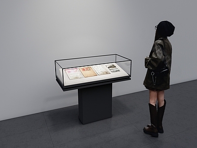 展柜 现代展柜 博物馆俯视柜