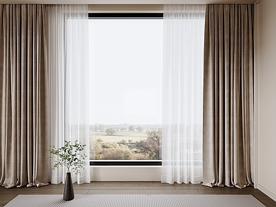 现代意式窗帘 现代窗帘 意式窗帘 布艺窗帘 纱帘 组合窗帘