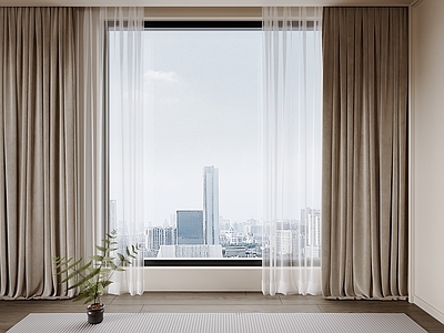 现代意式窗帘 现代窗帘 意式窗帘 组合窗帘 布艺窗帘 纱帘