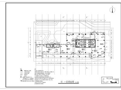 现代整体办公空间 总部基地 施工图