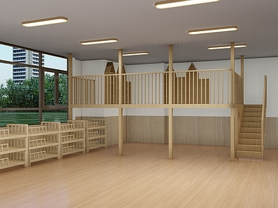 现代幼儿园内部 幼儿园教室 幼儿园多功能床 折叠床